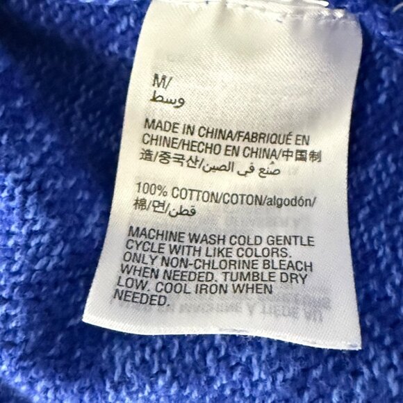 Karen Scott Blue Turtleneck Sweater M 100% Cotton - Picture 4 of 4